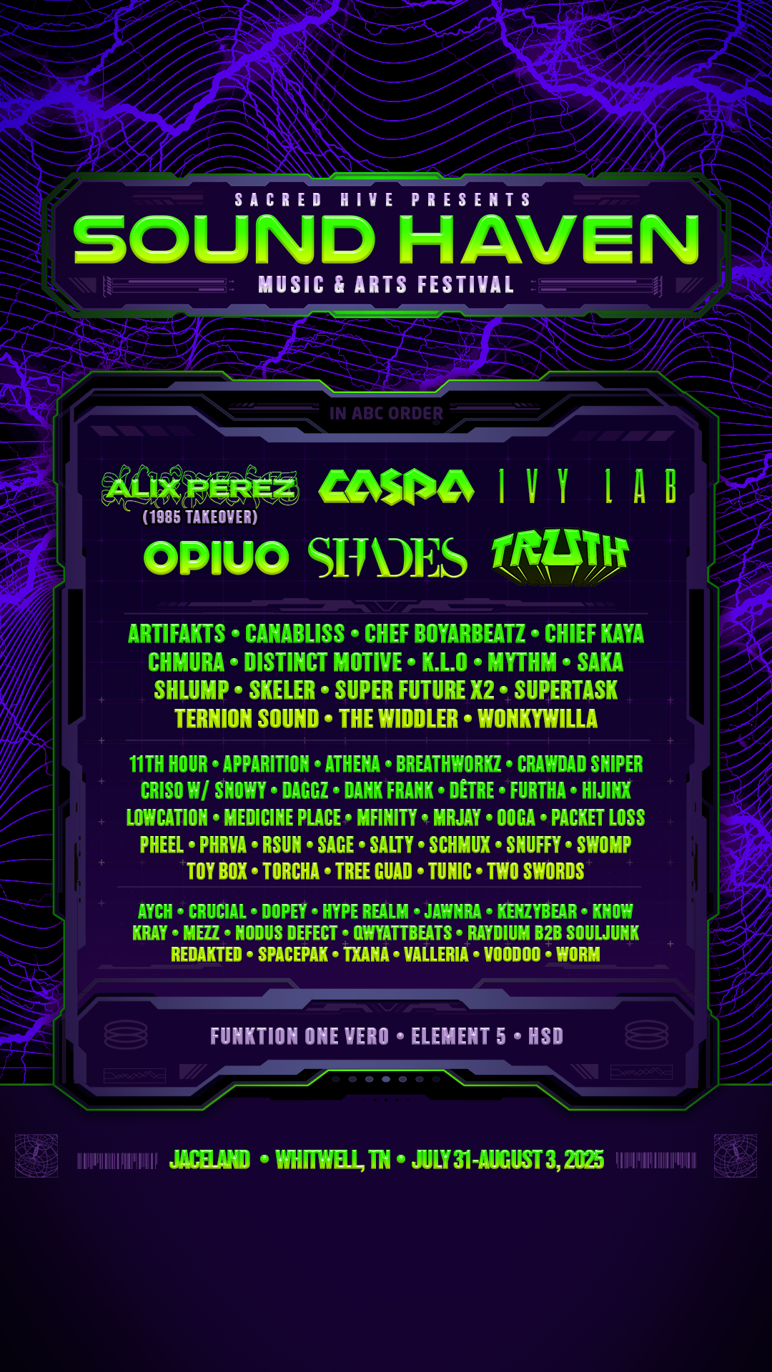 Sound Haven 2025 Flyer