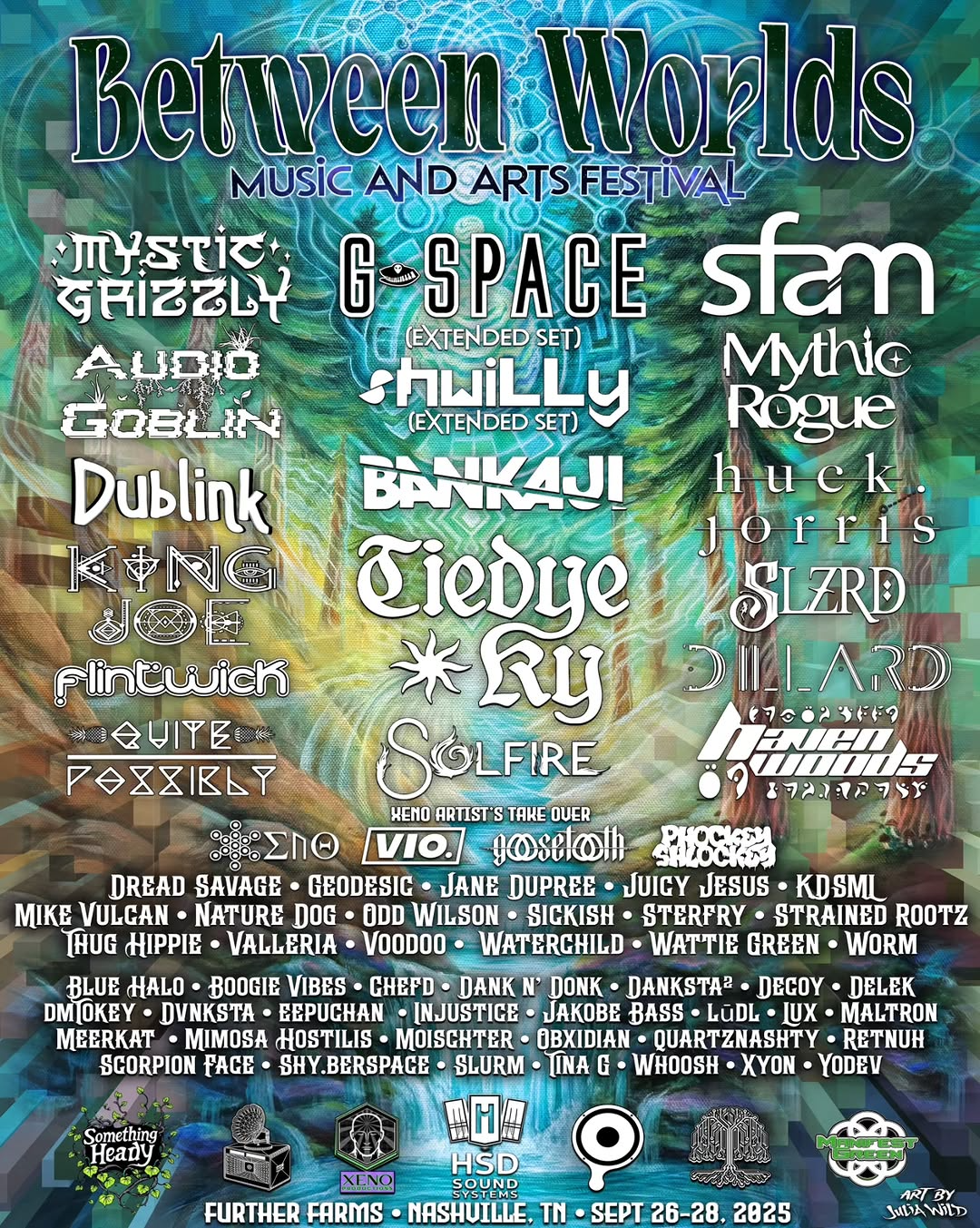Between Worlds - Music and Arts Festival Flyer
